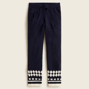 J Crew Sweater Pant with Geometric Print (size Medium, NWT)